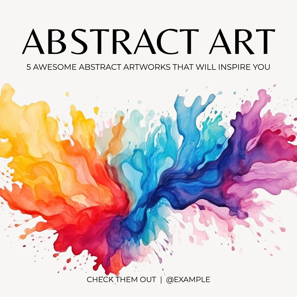 Abstract art Instagram post template
