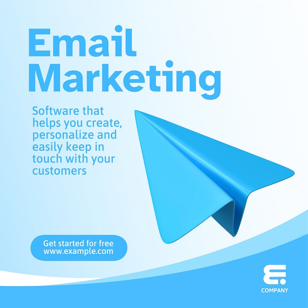 Email marketing software Instagram post template