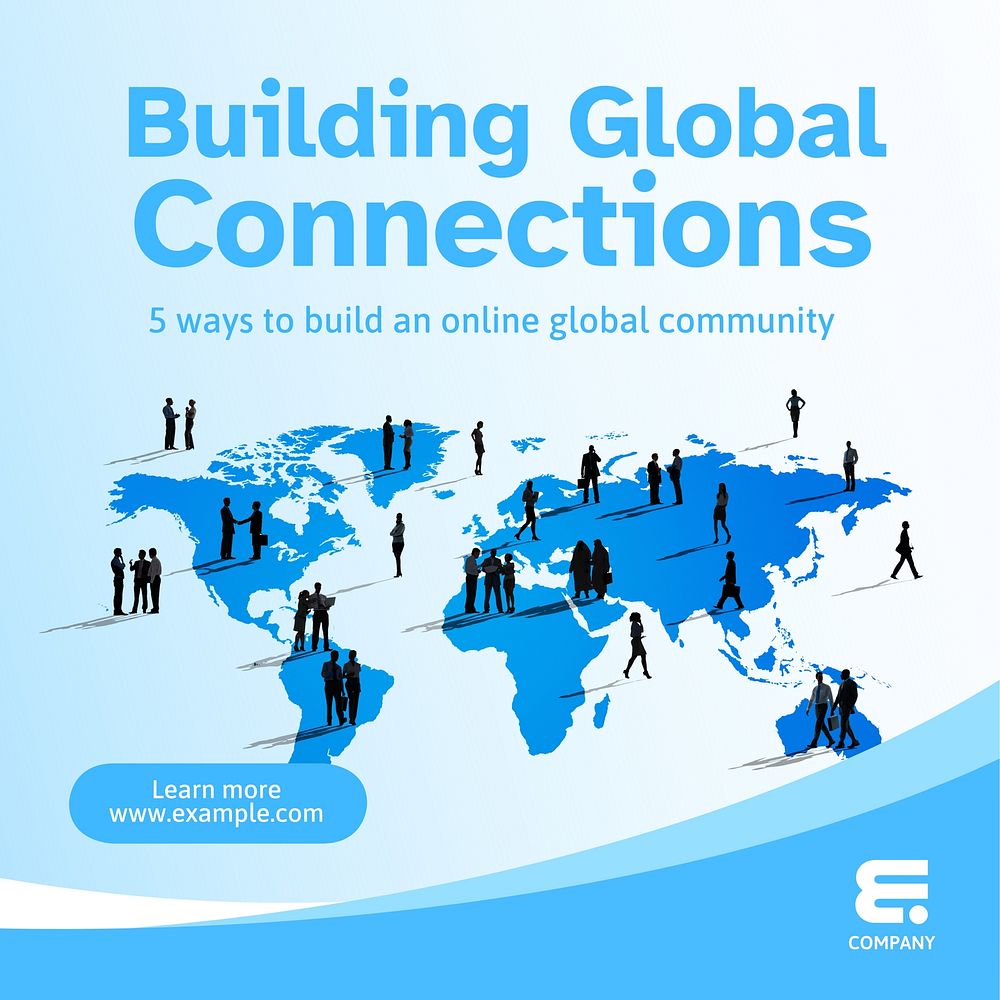 Online global community  Instagram post template