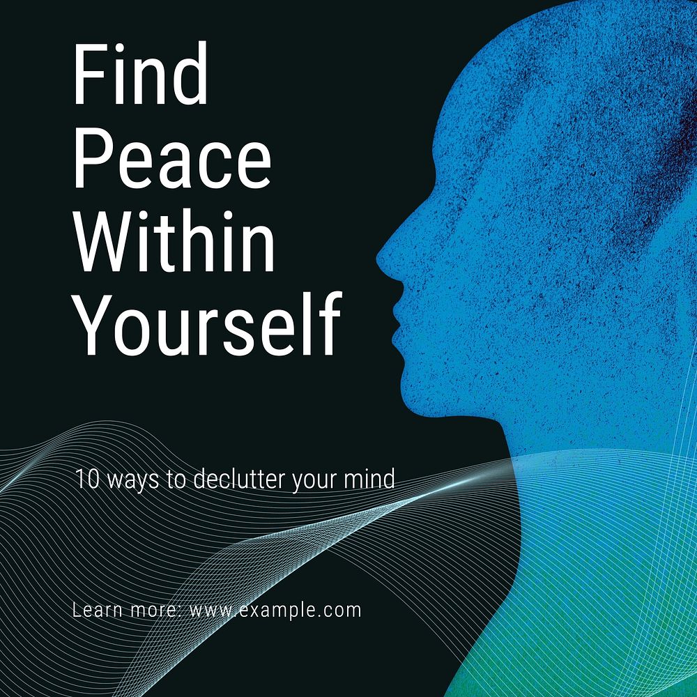 Meditation guide Instagram post template