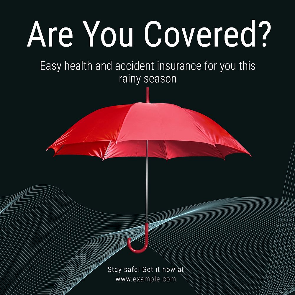 Rainy season insurance Instagram post template