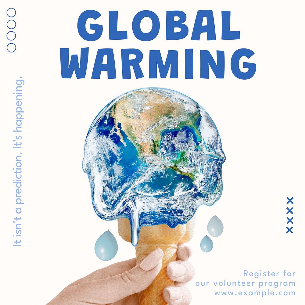 Global warming Instagram post template