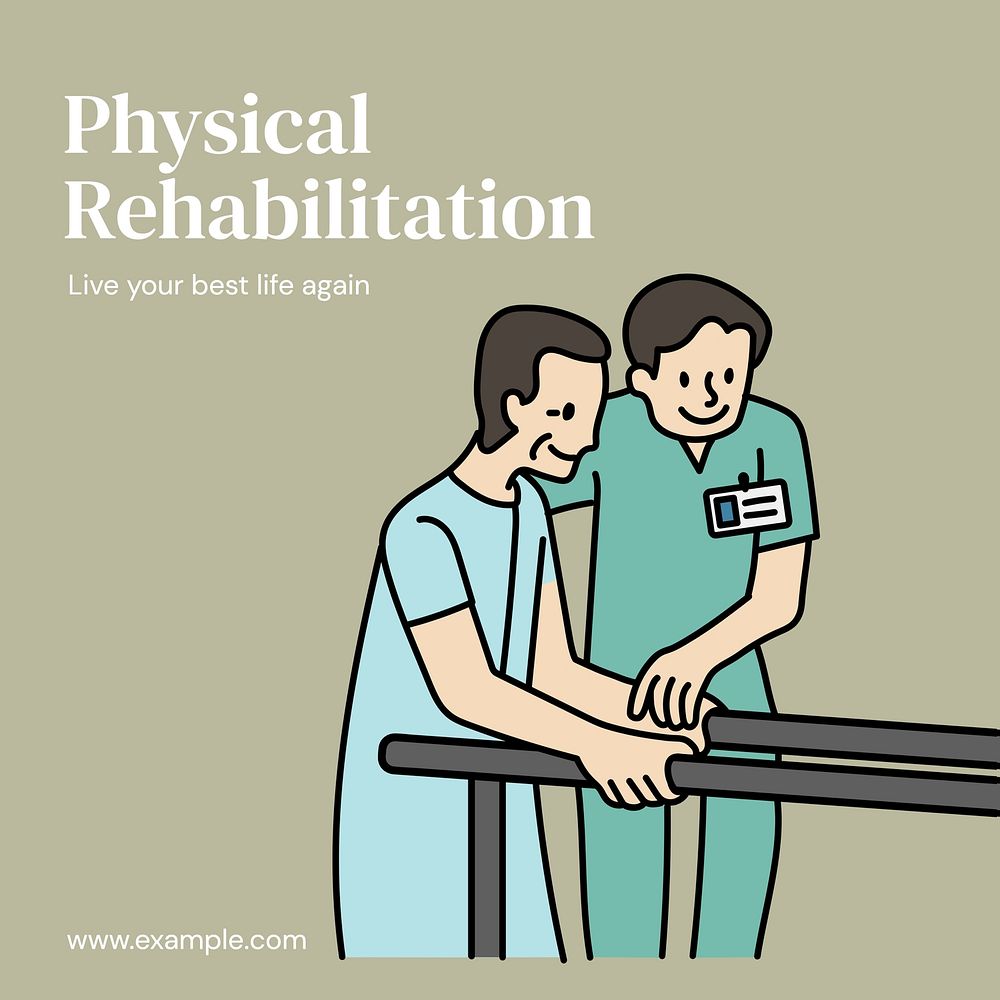 Physical rehabilitation Facebook post template