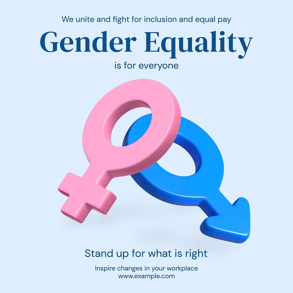 Gender equality Instagram post template  
