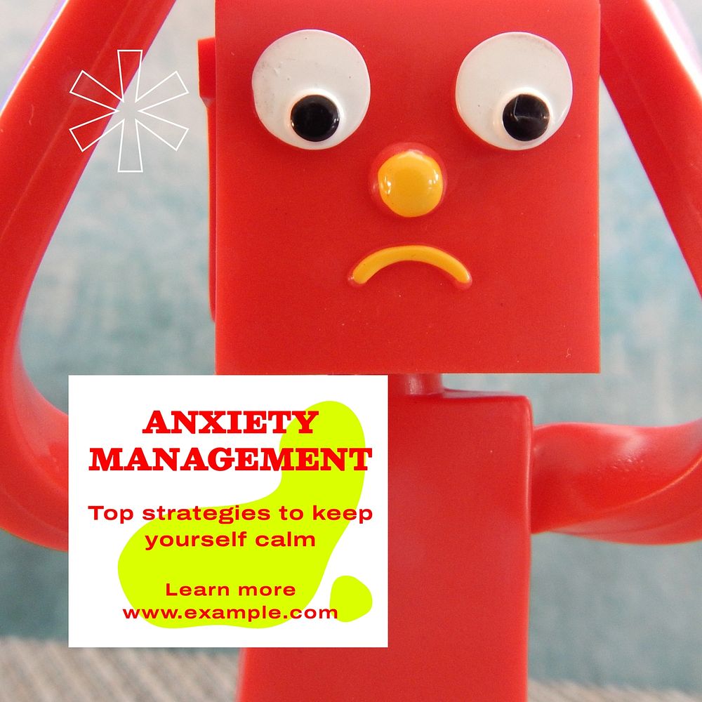 Anxiety management Instagram post template