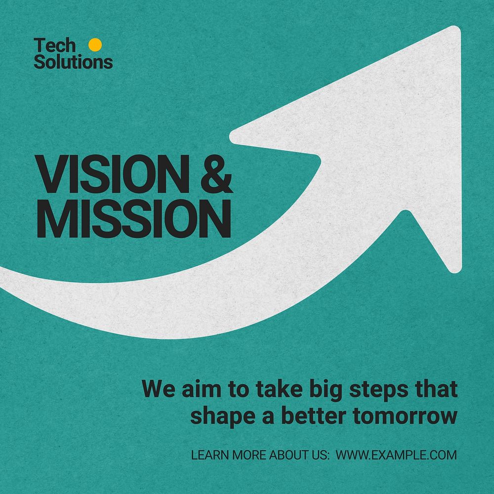 Company vision & mission Instagram post template