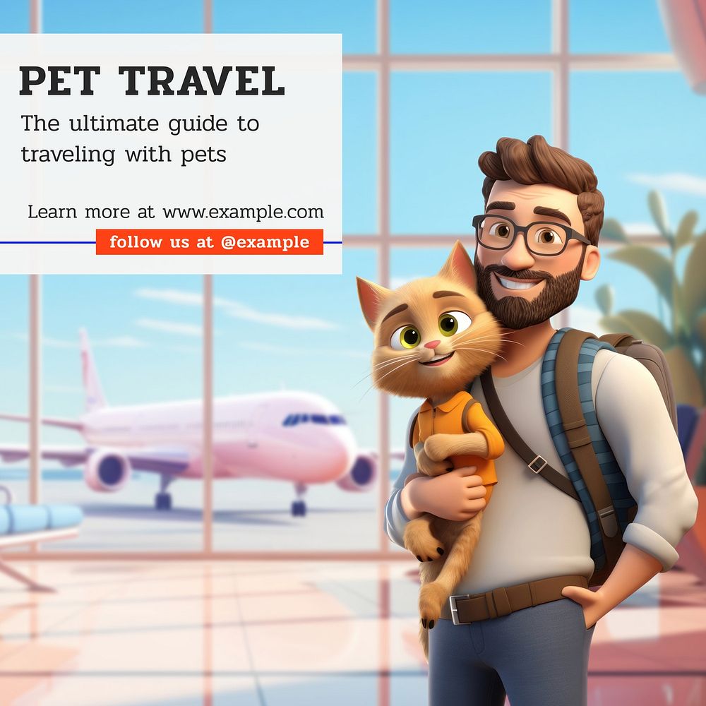 Pet travel Instagram post template