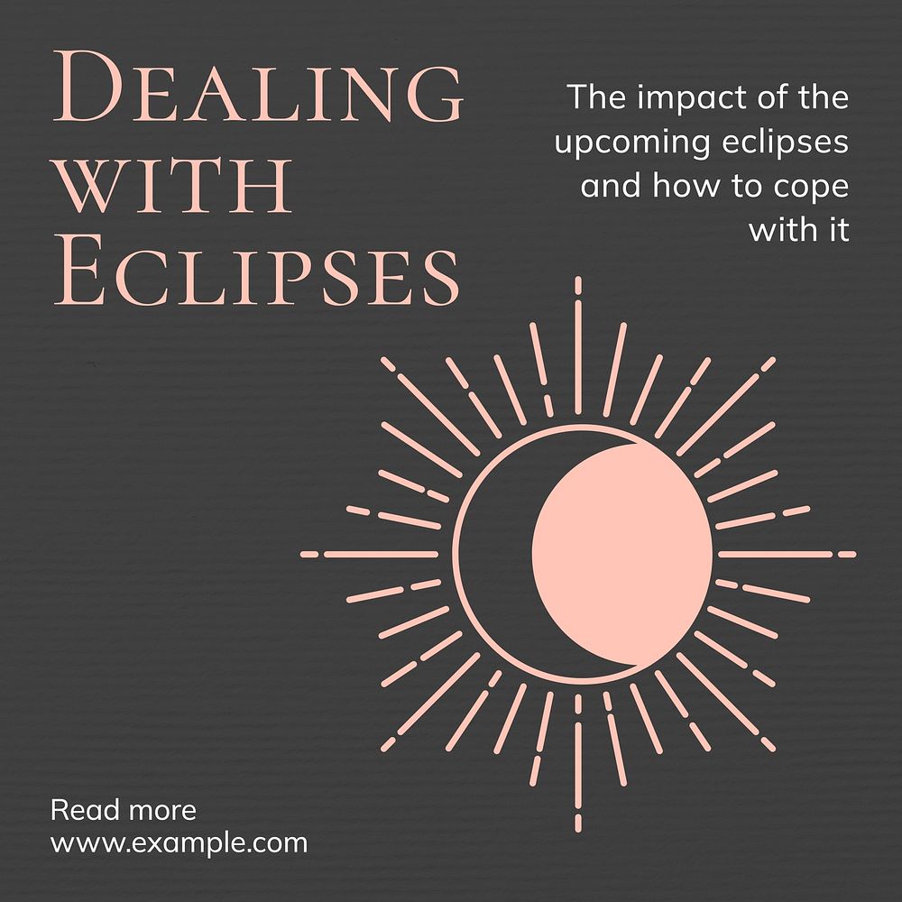 Lunar eclipse astrology Facebook post template
