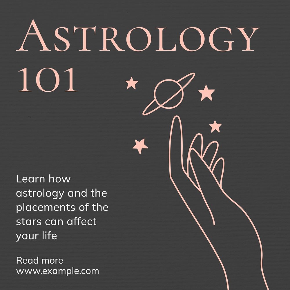 Astrology 101 Facebook post template