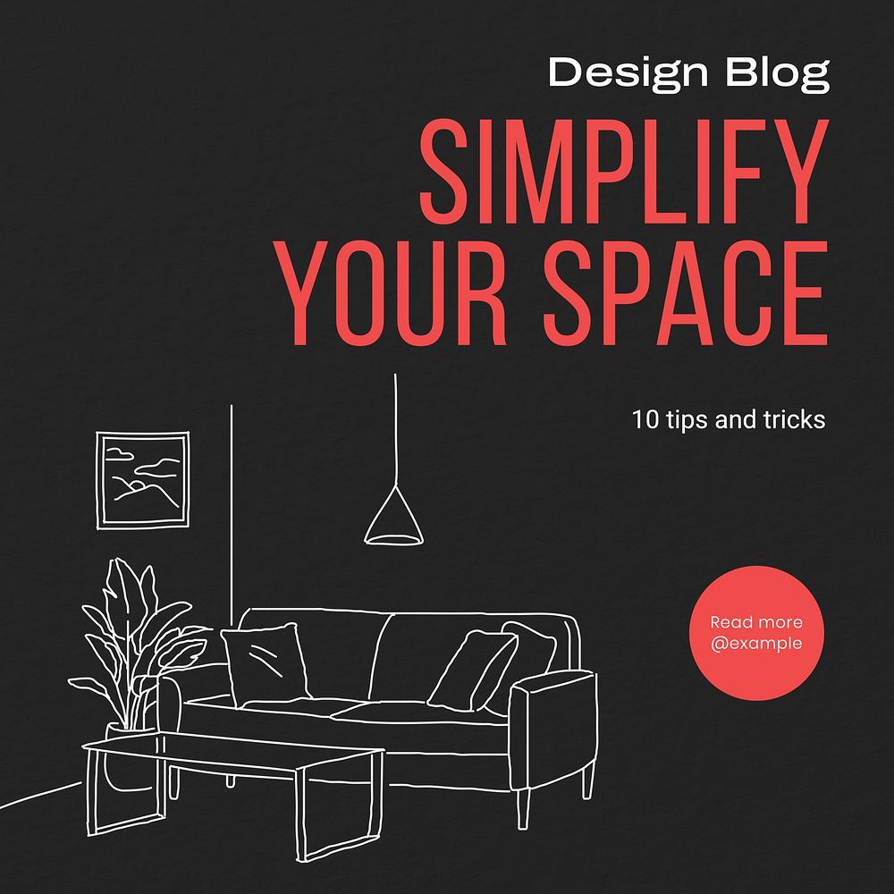 Simplify space Facebook post template
