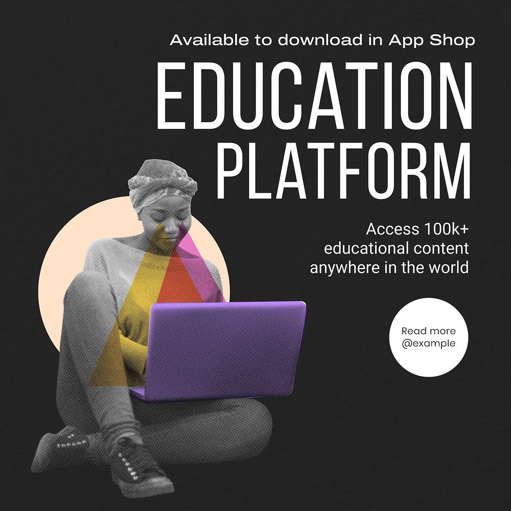 Education platform Instagram post template