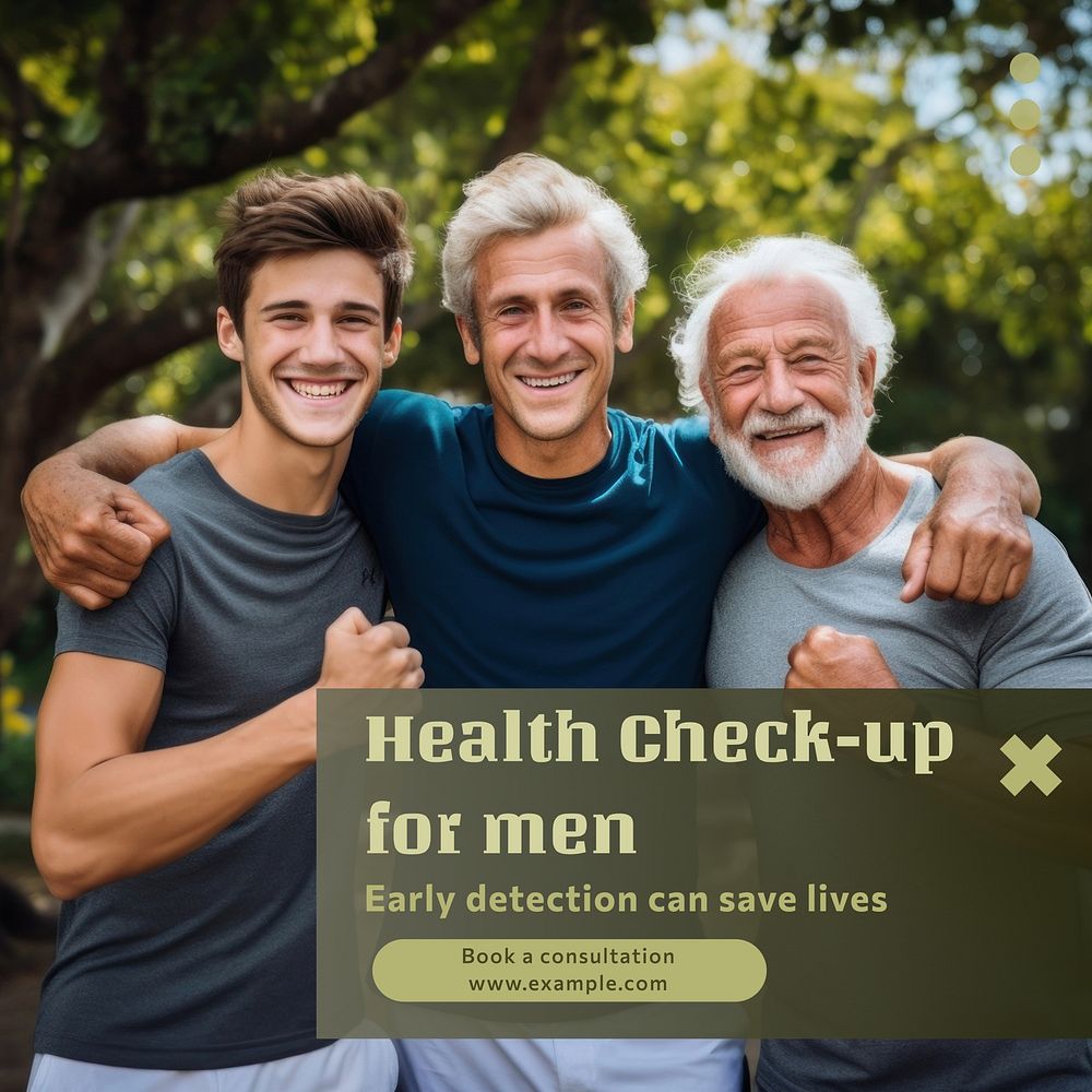 Men's health package Instagram post template
