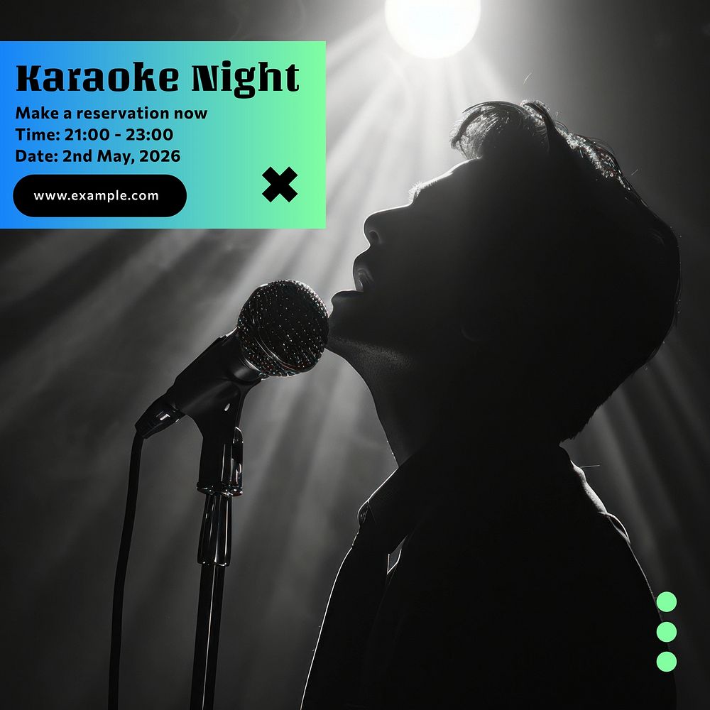 Karaoke night Instagram post template
