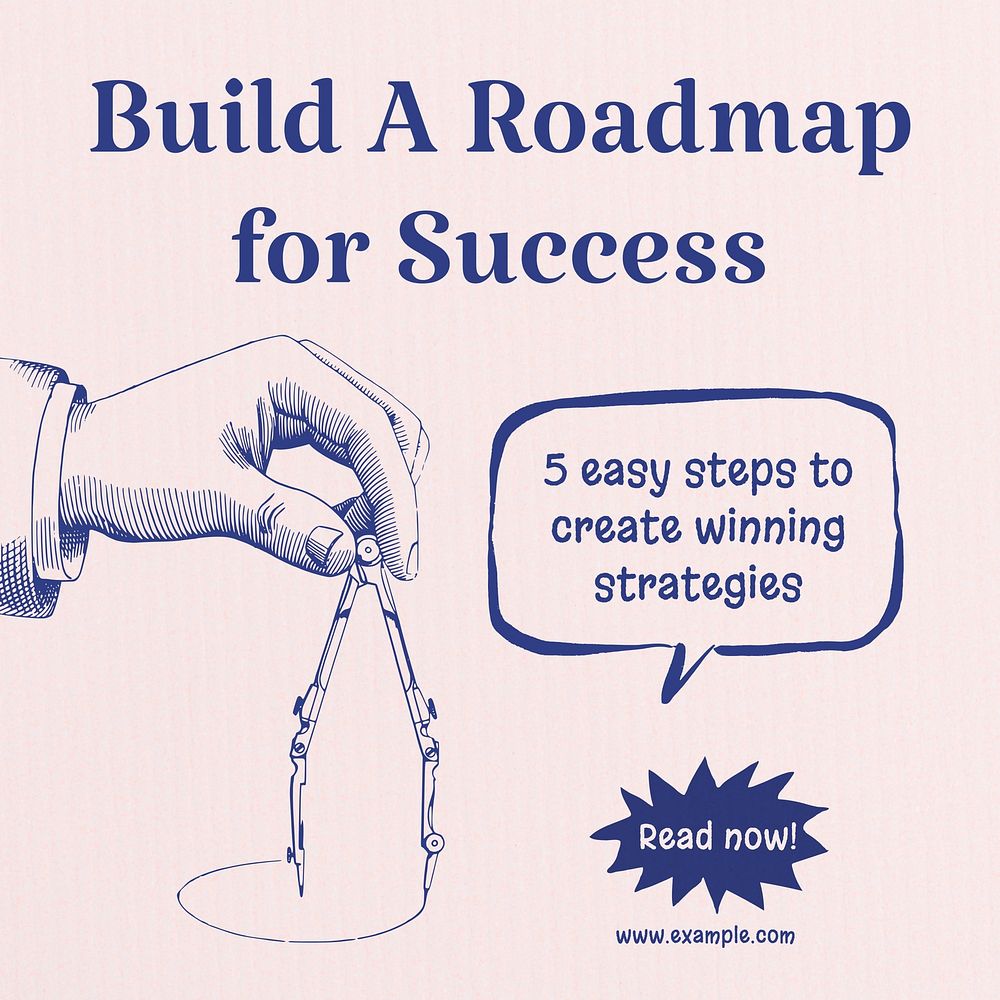 Success roadmap Instagram post template
