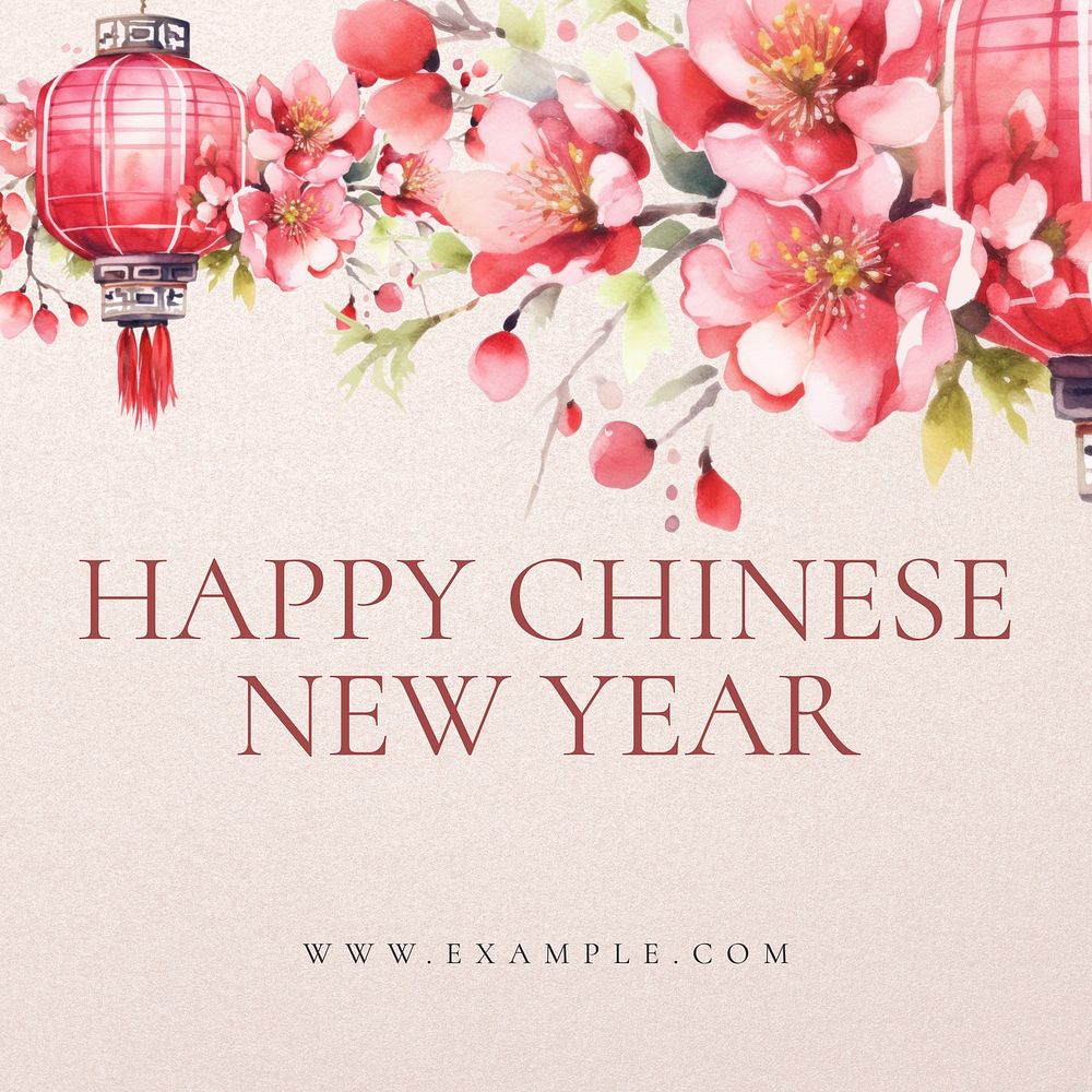 Happy Chinese new year Instagram post template  
