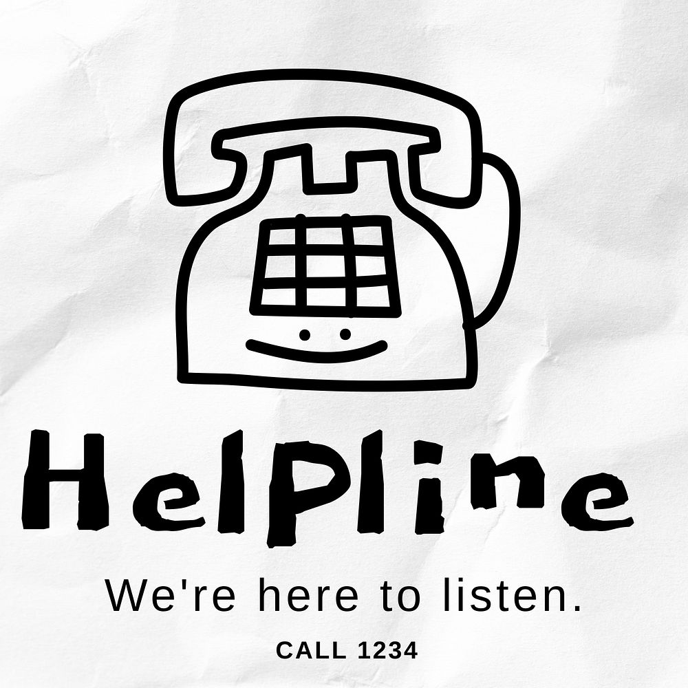 Helpline Instagram post template