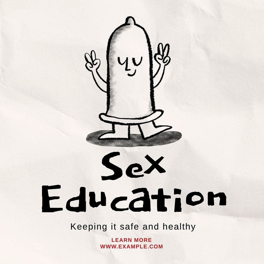 Sex education Instagram post template