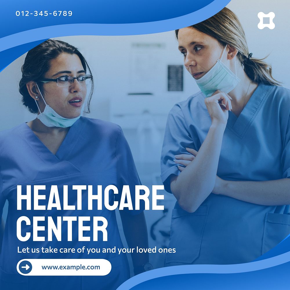 Healthcare center Instagram post template