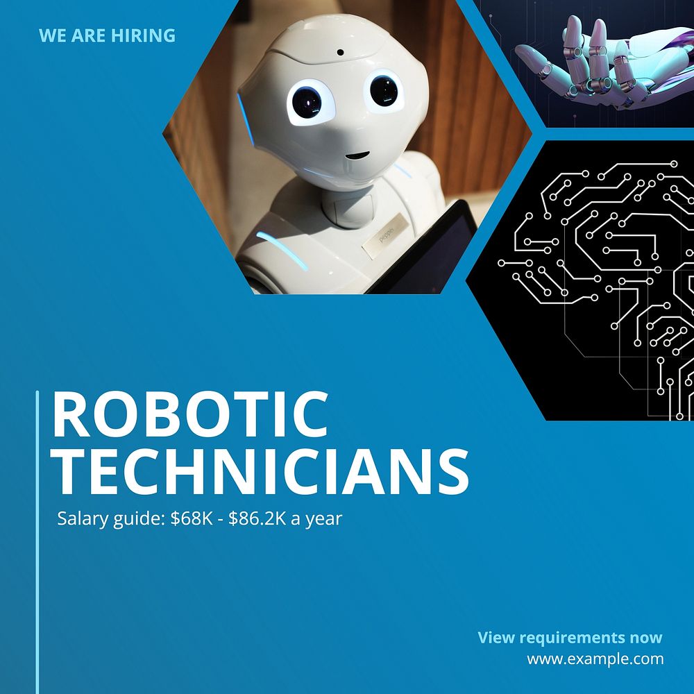 Robotics technicians Instagram post template