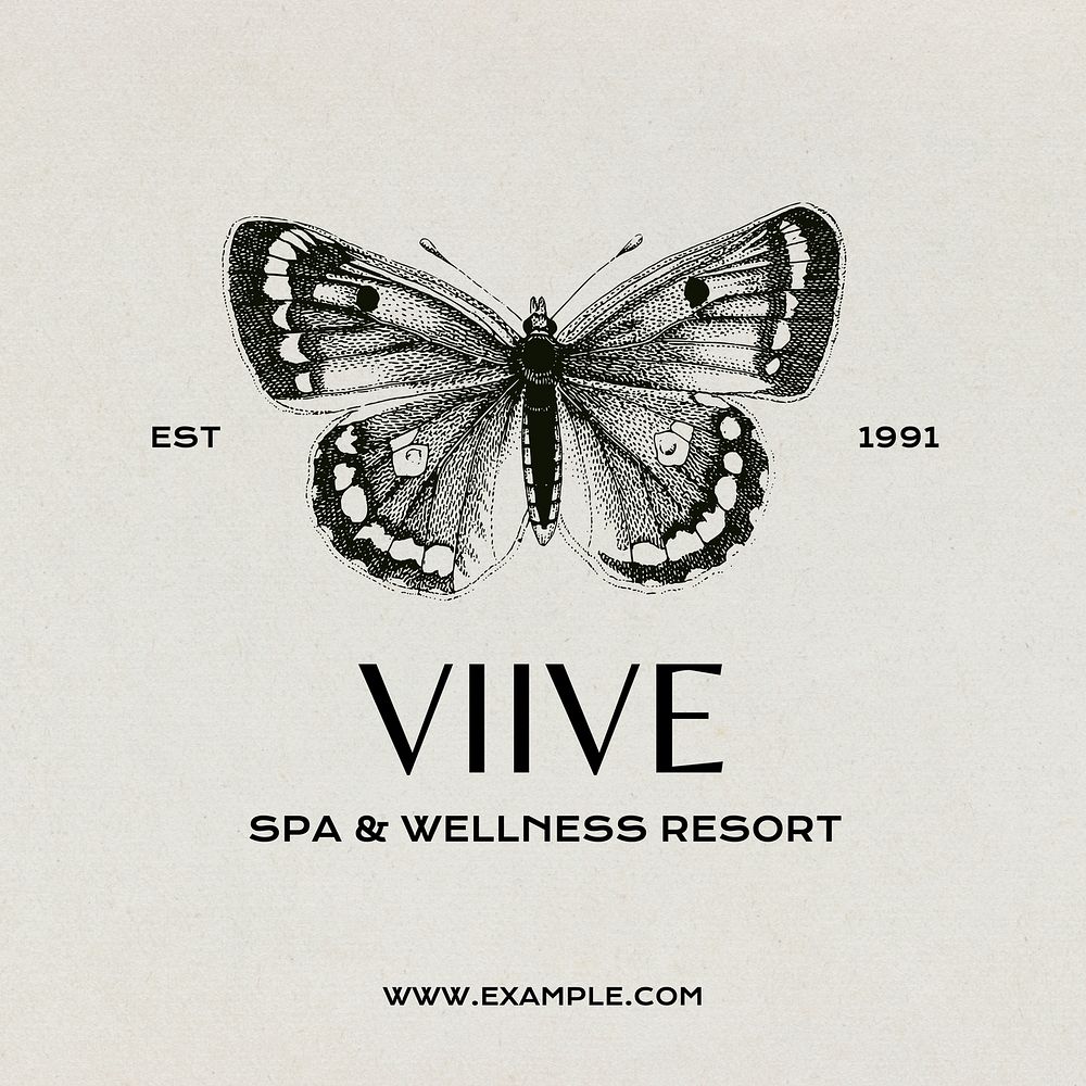Spa & wellness resort Instagram post template