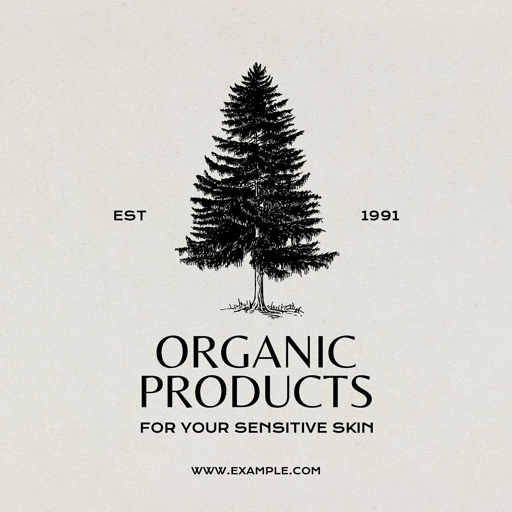 Organic products Instagram post template