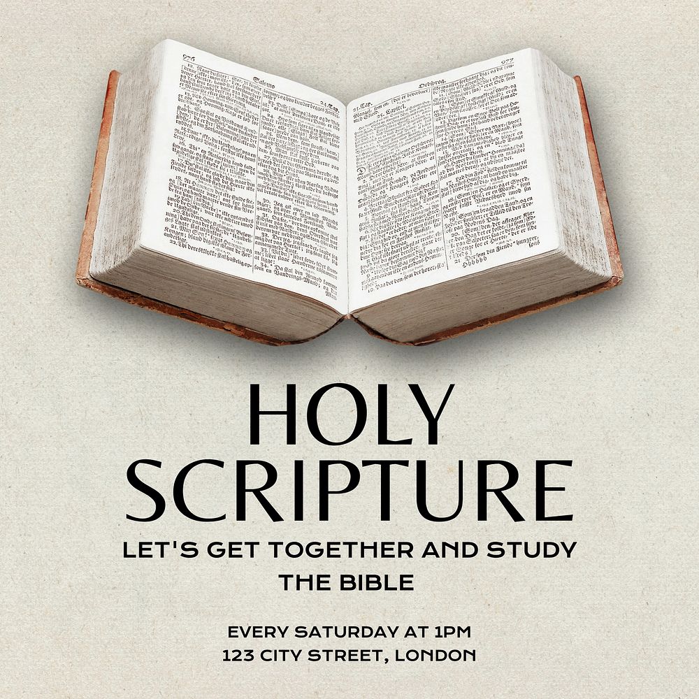 Bible study Instagram post template  