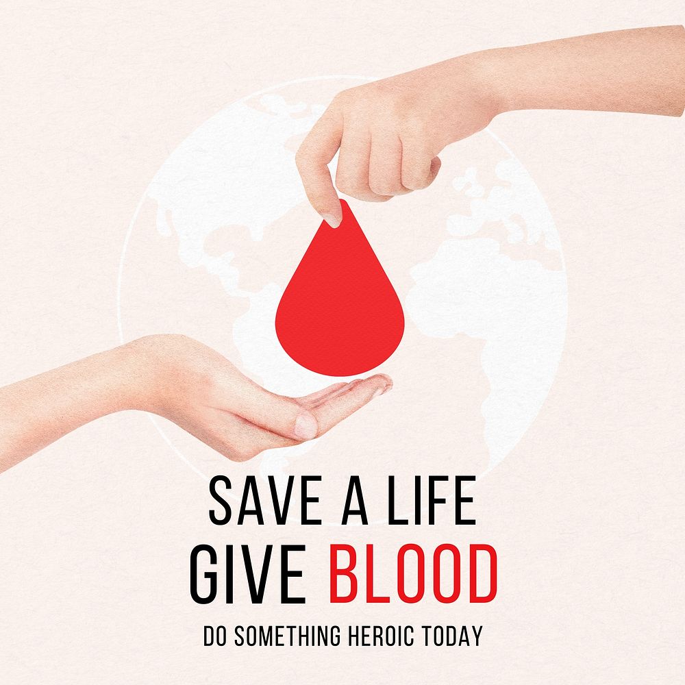 Blood donation Instagram post template