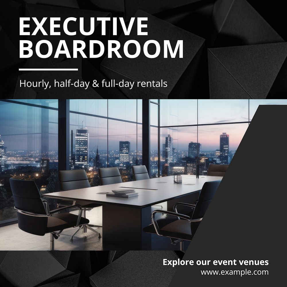 Executive boardroom Instagram post template