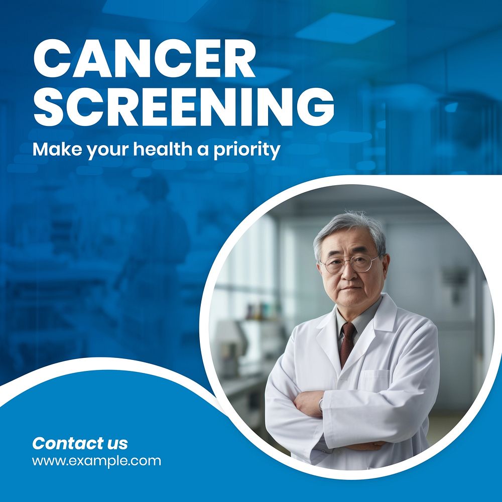 Cancer screening Facebook post template