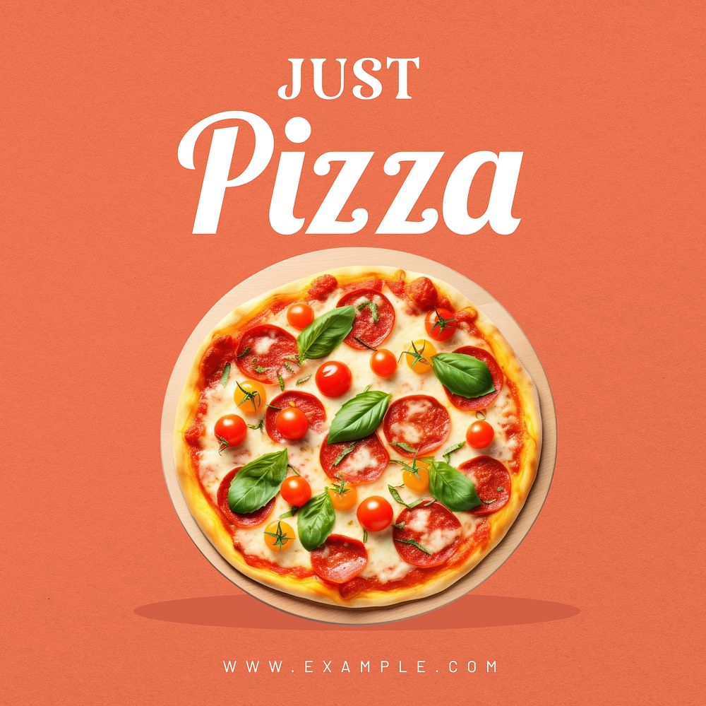 Pizza Instagram post template  