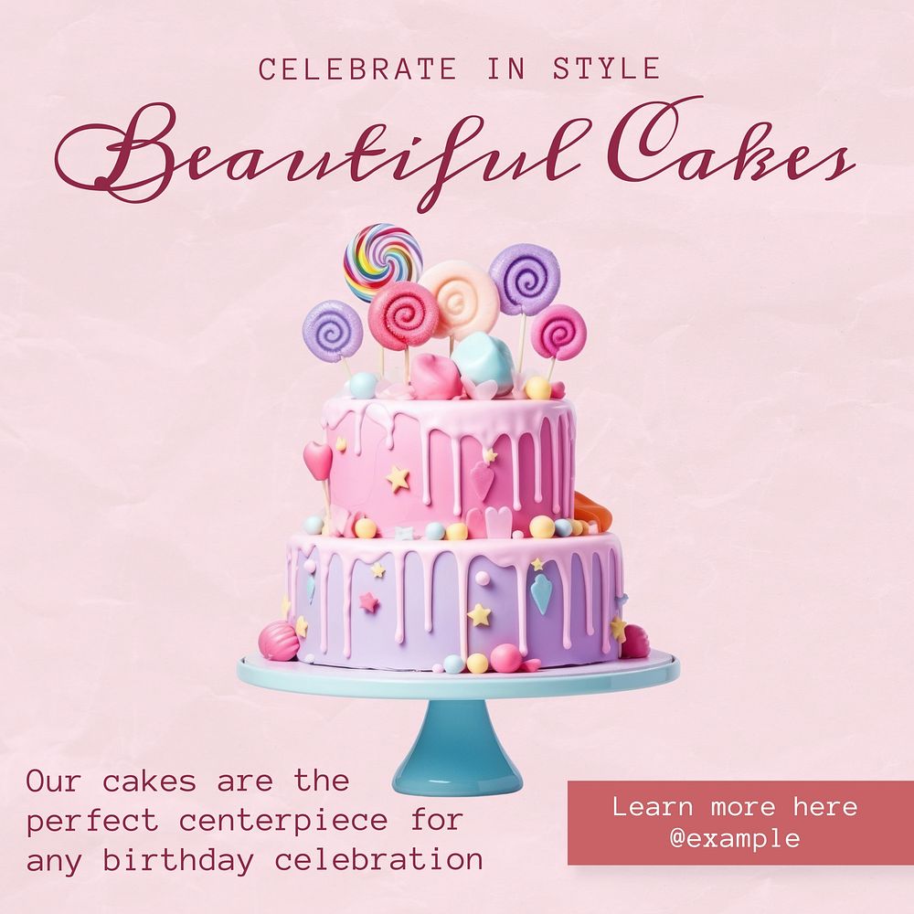 Cakes Instagram post template
