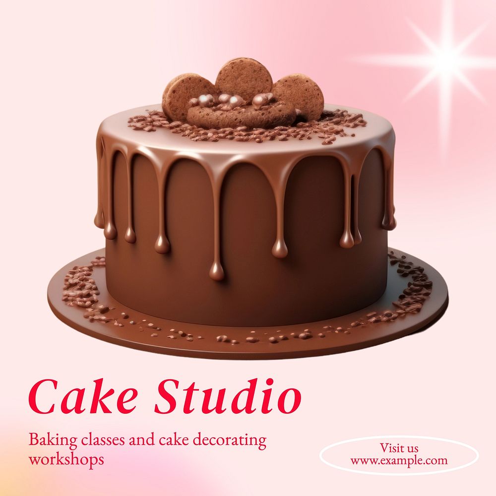 Cake studio Instagram post template