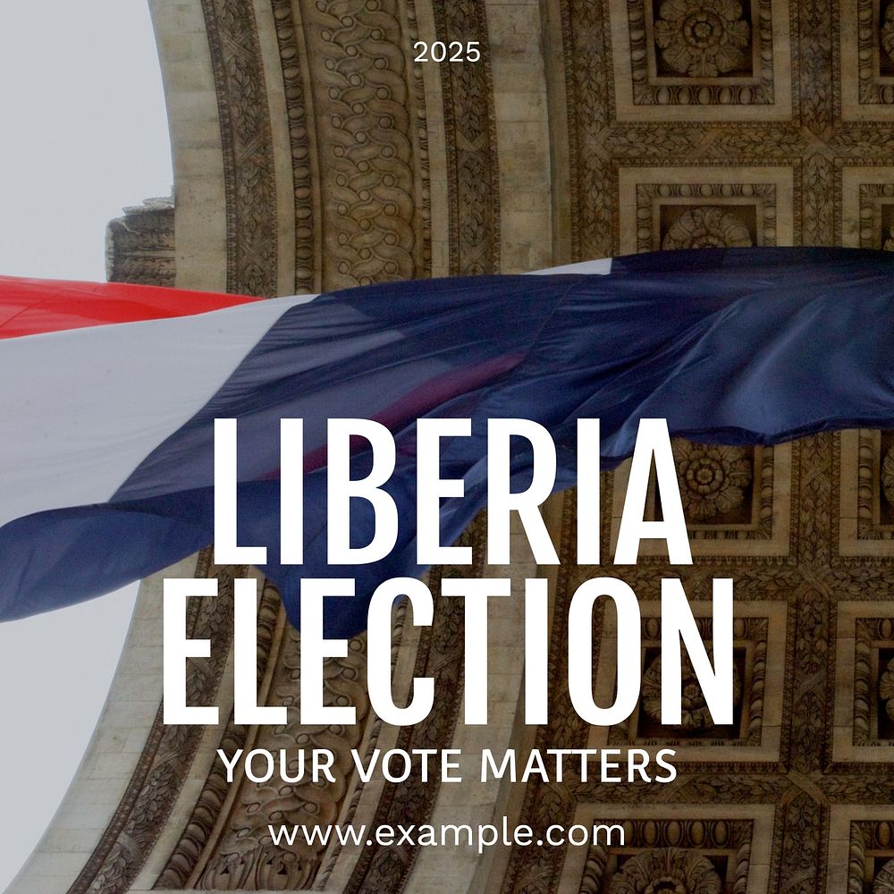 Liberia election Instagram post template