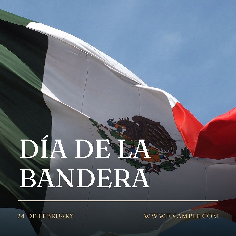 Mexico flag day Instagram post template