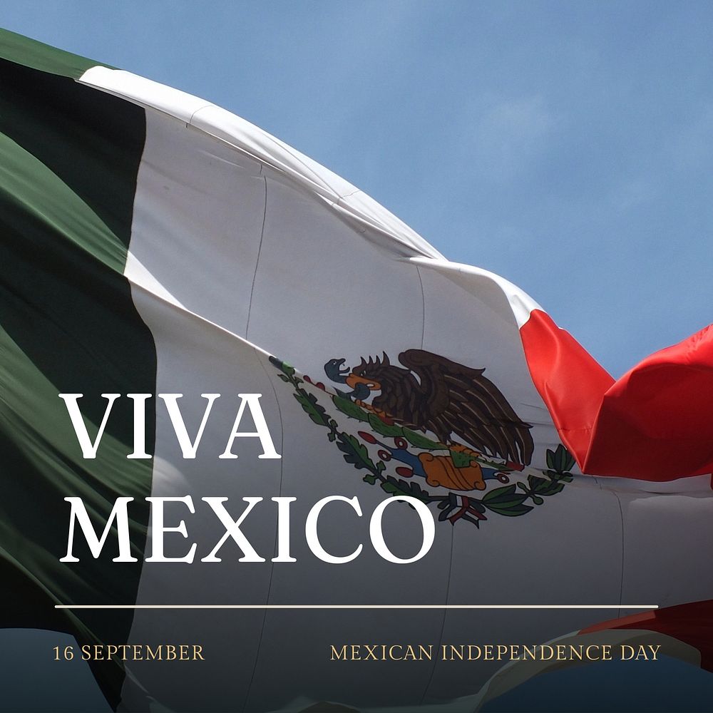 Mexican independence day Instagram post template