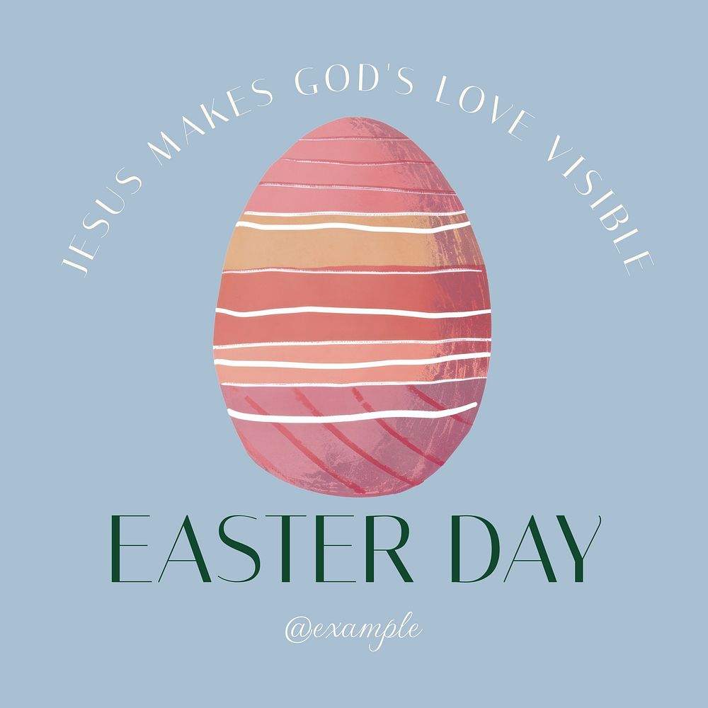 Easter Day Facebook post template