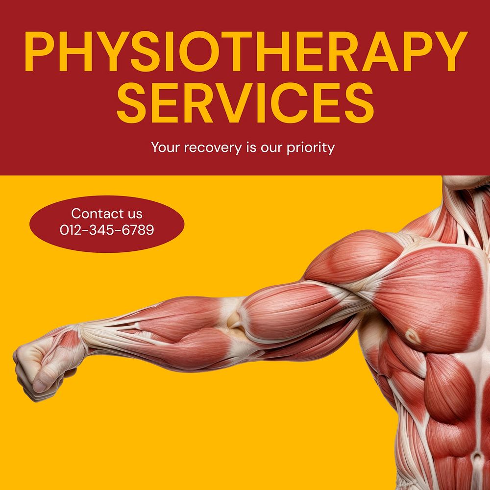 Physiotherapy services Instagram post template