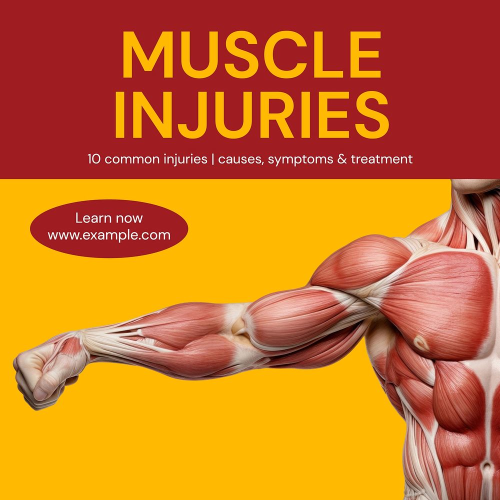 Muscle injuries Instagram post template