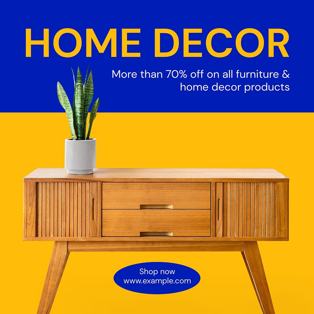 Home decor Instagram post template Free Photo rawpixel