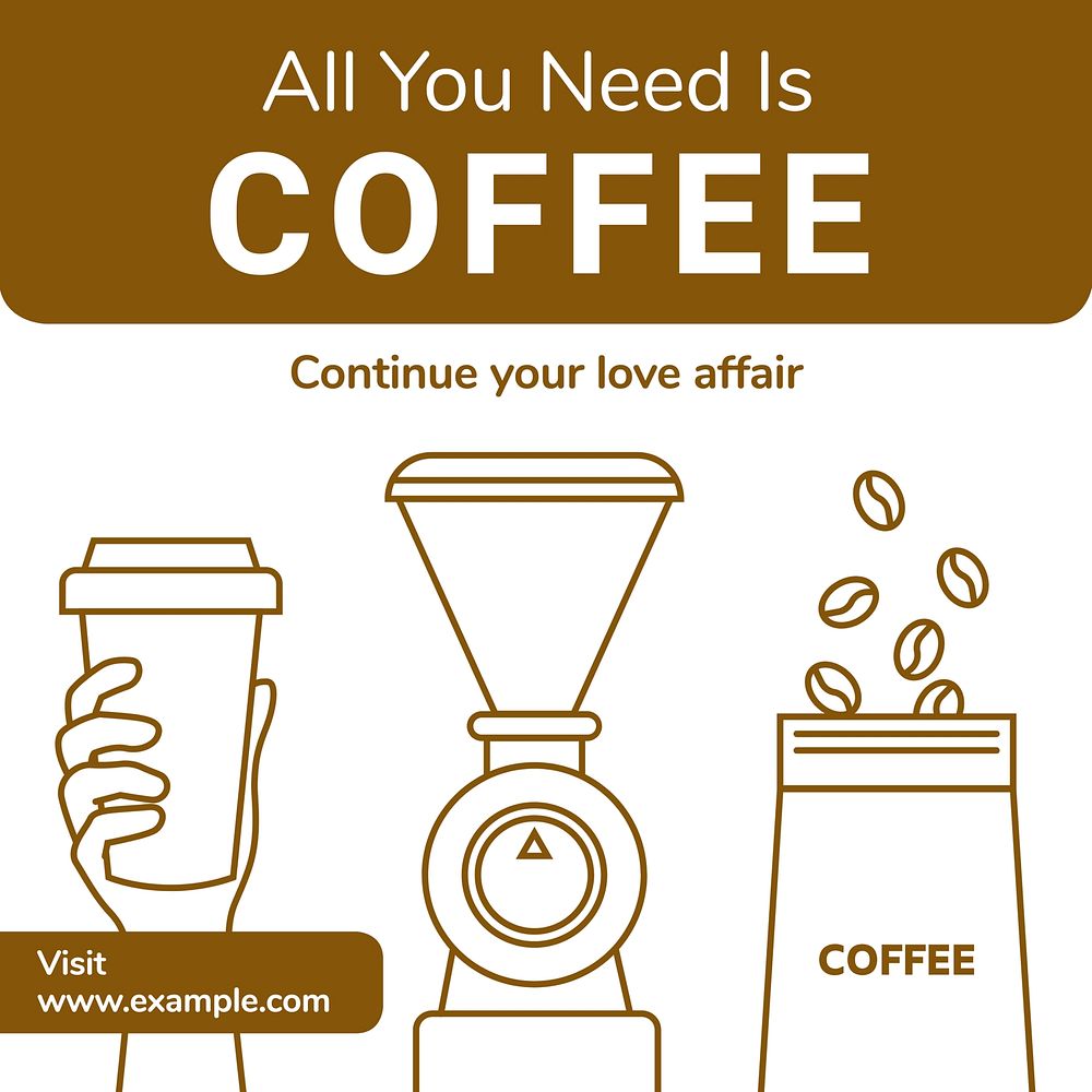 Coffee Instagram post template  