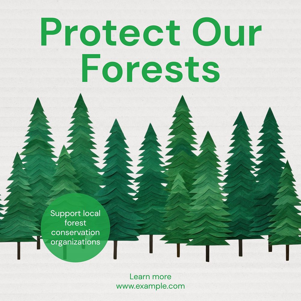 Protect Our Forest Instagram post template
