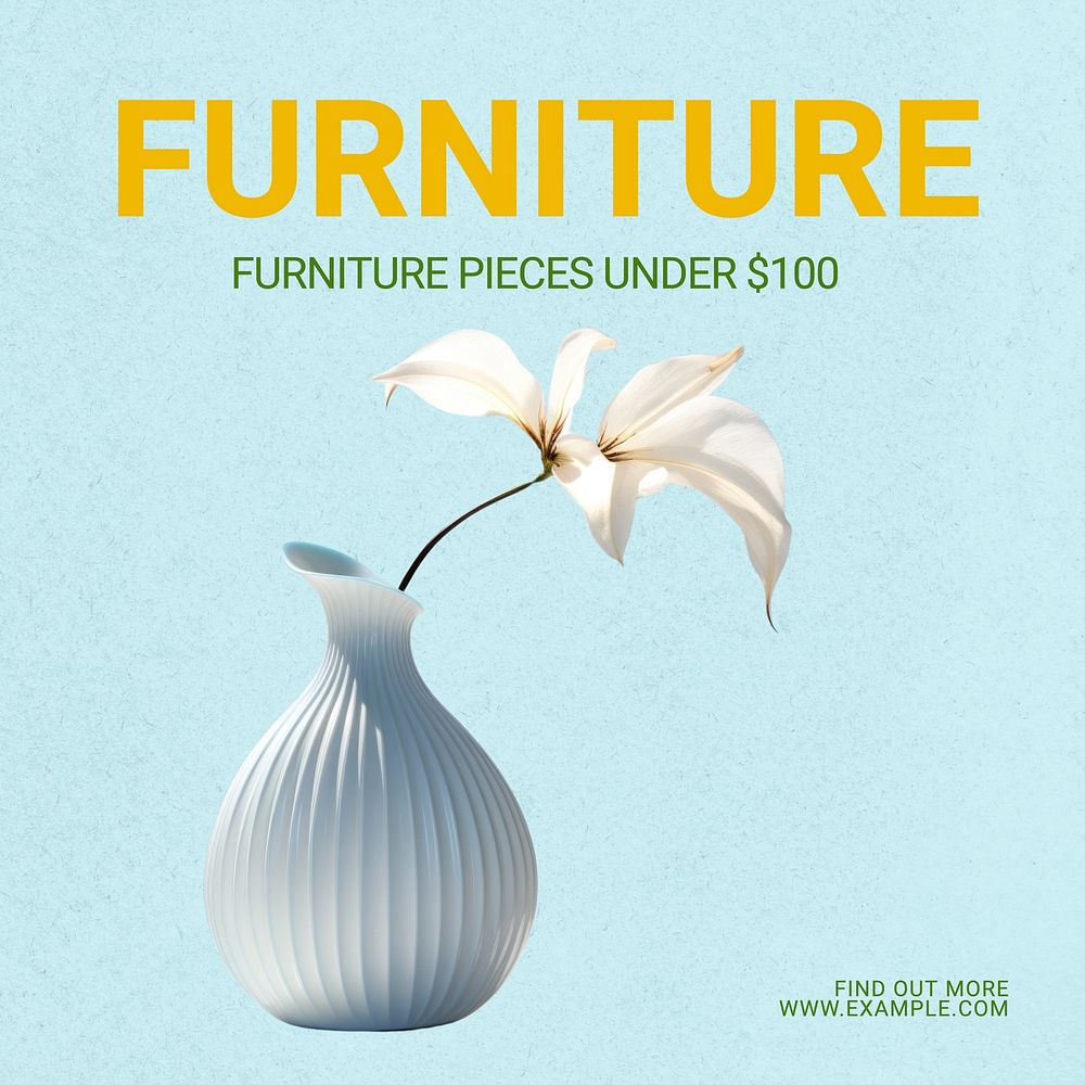 Furniture sale Instagram post template