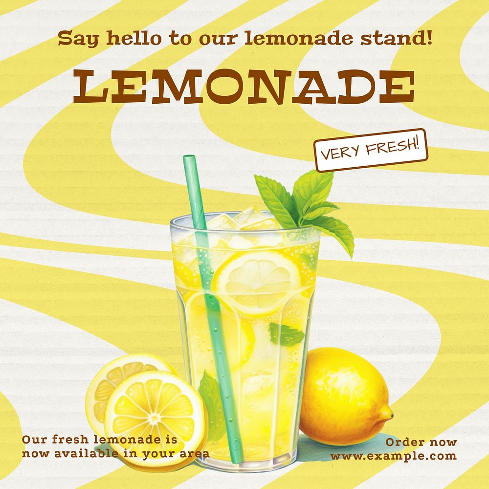 Lemonade Instagram post template