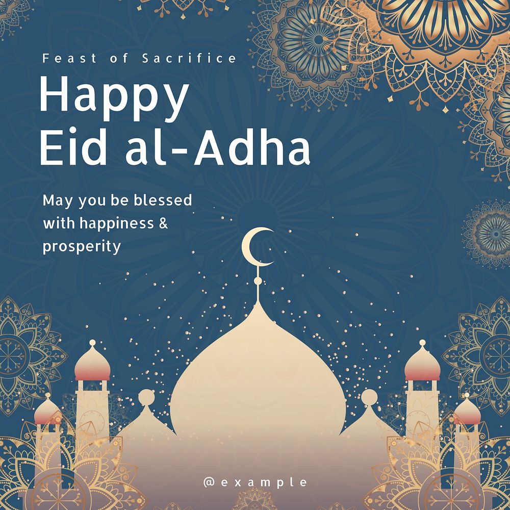 Happy Eid al-Adha Instagram post template