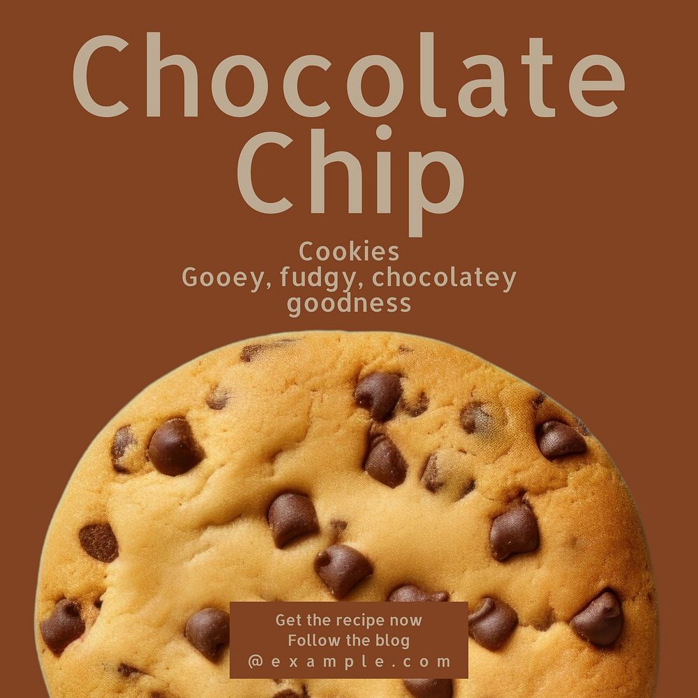 Cookie recipe Instagram post template