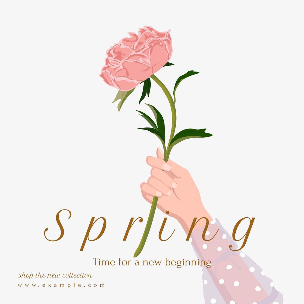 Spring collection Instagram post template  