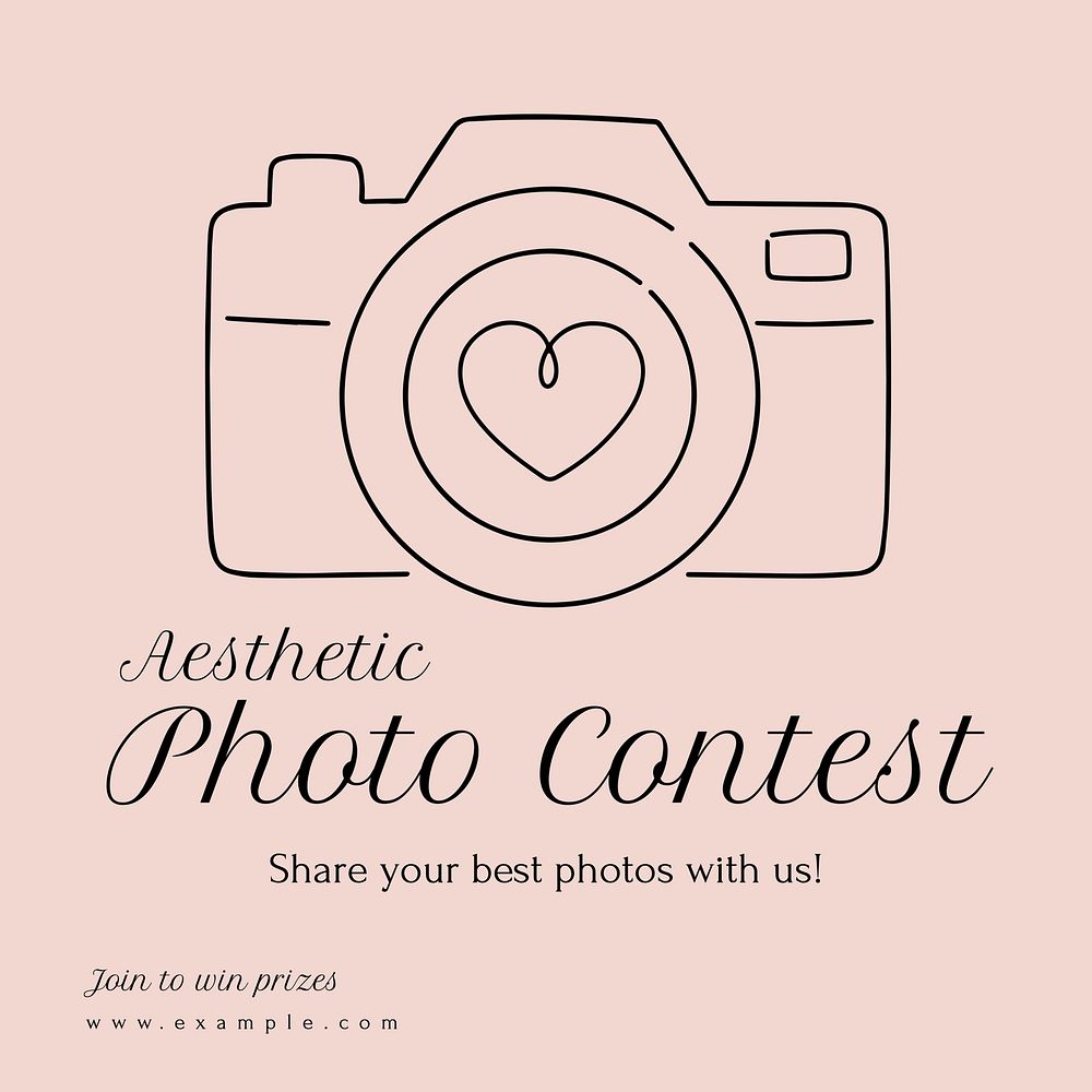 Aesthetic photo contest Instagram post template