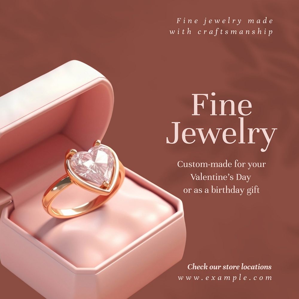 Fine jewelry Instagram post template  