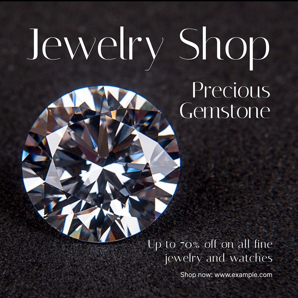 Jewelry shop Instagram post template