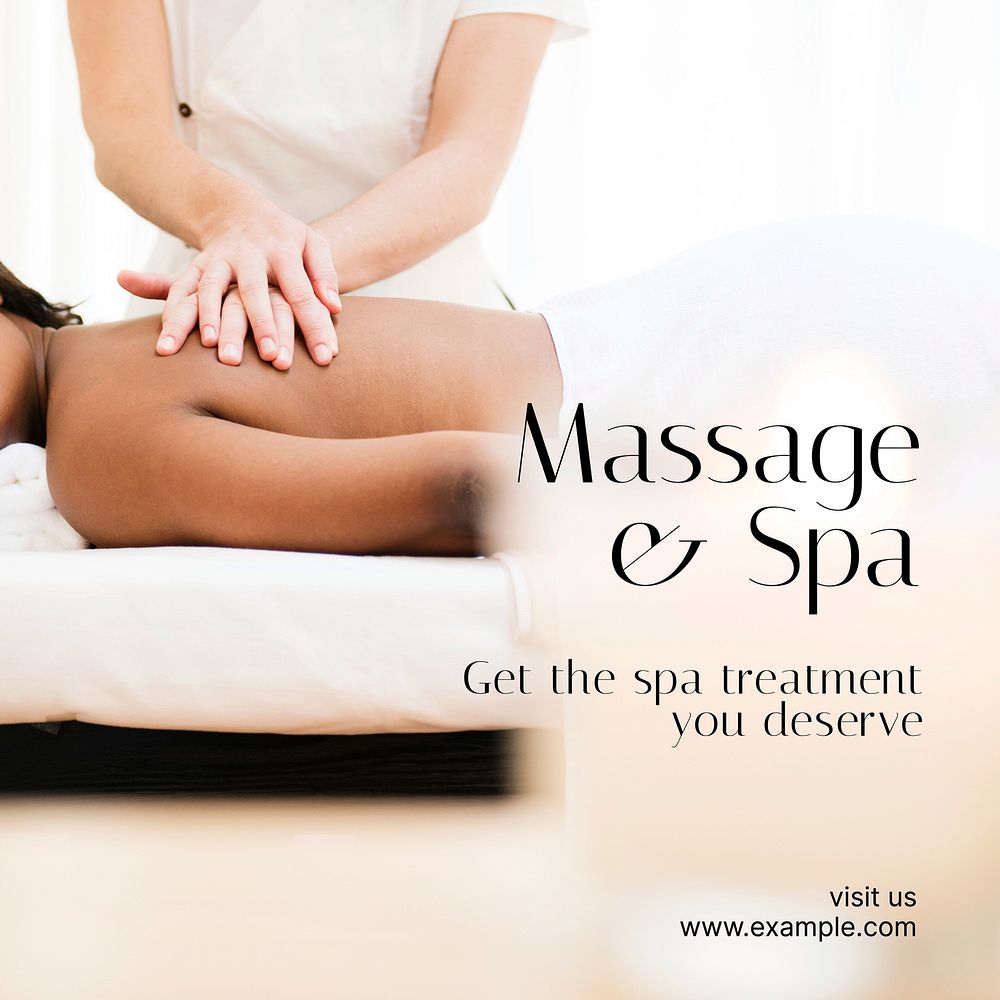 Massage & spa Instagram post template